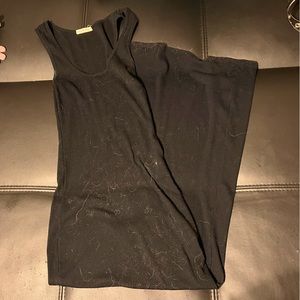 Black Ribbed Maxi Dress